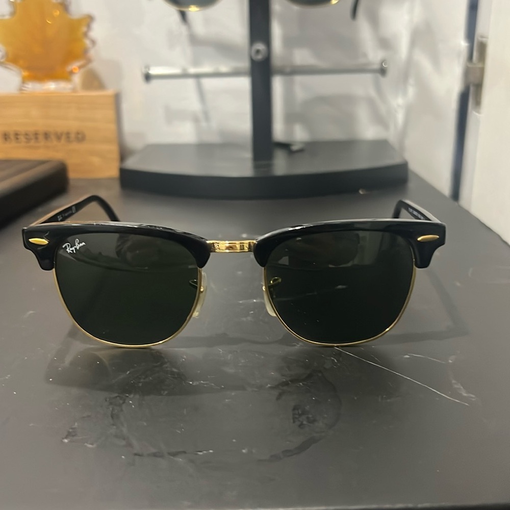 Ray-Ban Club masters in black and gold with case